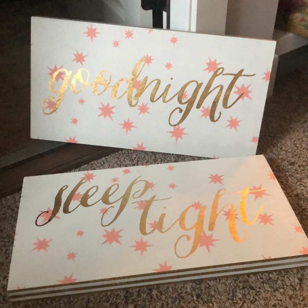 goodnight, sleep tight matching room decor